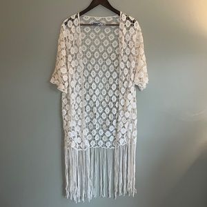 Lace/Woven Cardigan or Beach Coverup